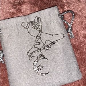 Moon and star necklace 925